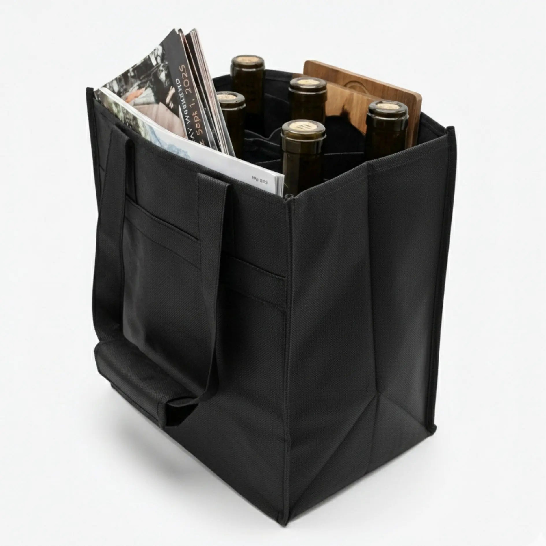 6 Bottle – Wine Tote, Black – Pack of 100 Cellar Dynamics