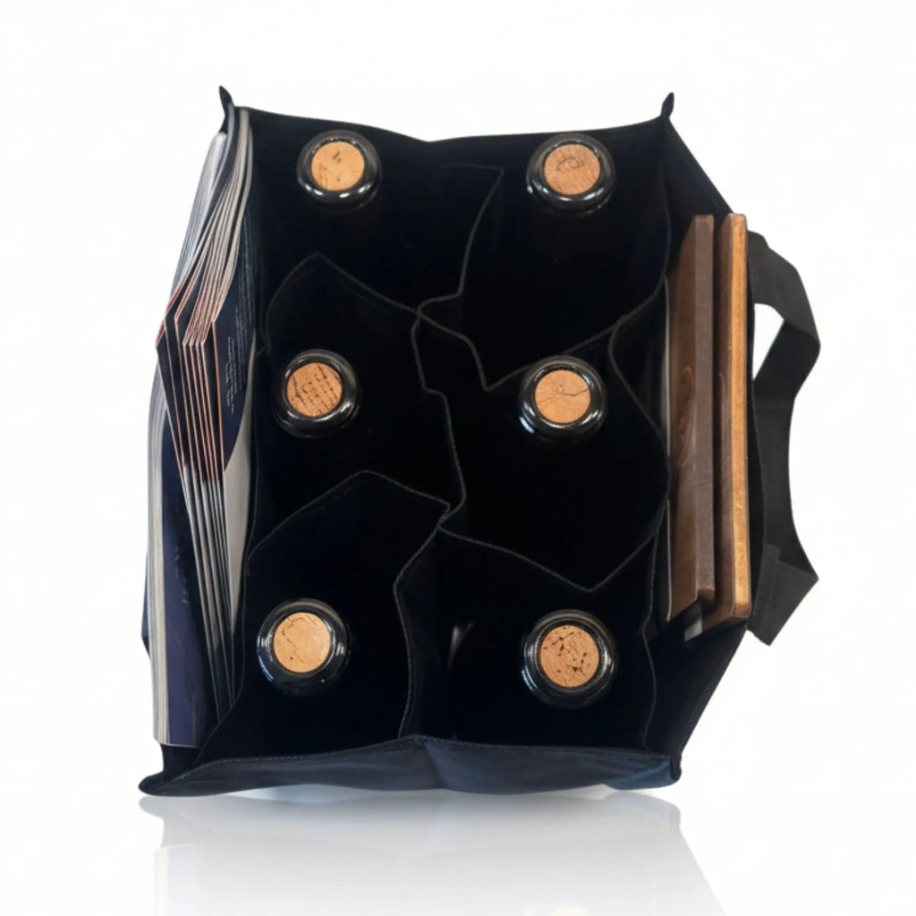 6 Bottle – Wine Tote, Black – Pack of 5 Cellar Dynamics